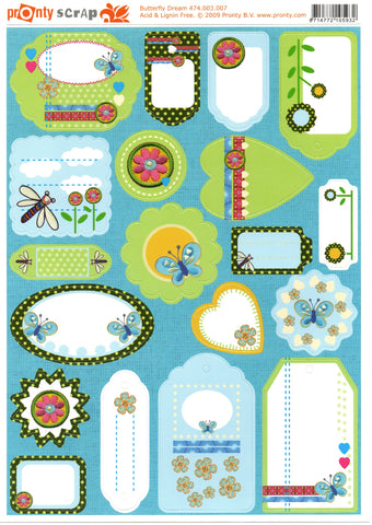 Pronty Scrap / Toppers & Tags / Butterfly Dream