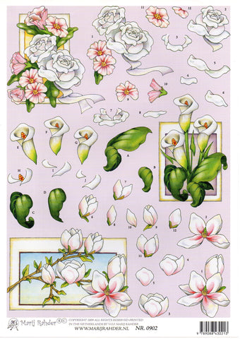 Marij Rahder / 3D Sheet / Orchids & Lillies
