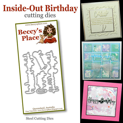 Beccy's Place - Inside Out Birthday, Clear Stamp Set