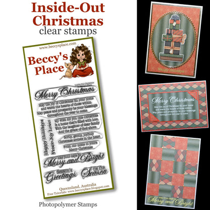 Beccy's Place - Inside Out Christmas, Clear Stamp Set