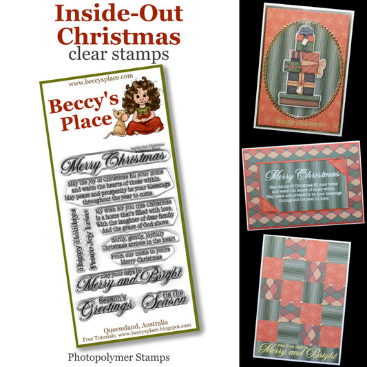 Beccy's Place - Inside Out Christmas, Clear Stamp Set