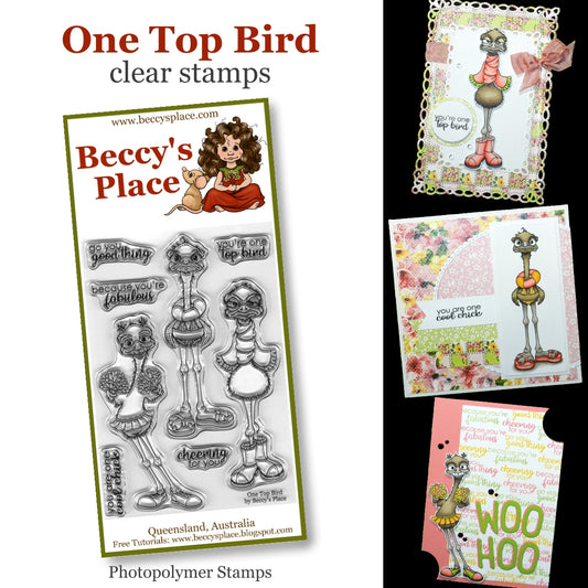 one top bird stamp set beccy's place