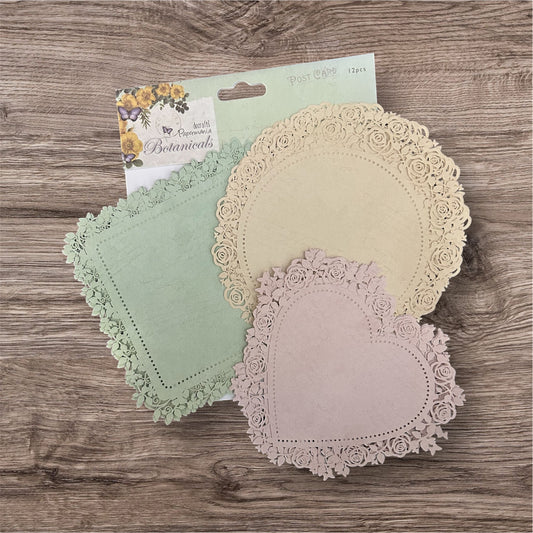 Lace Paper (12pcs) - Botanicals Collection - Pastels
