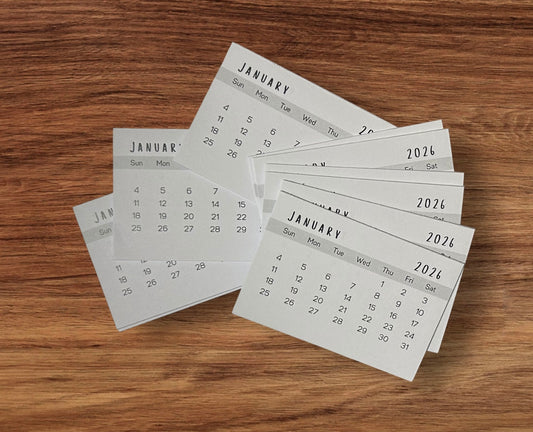 2026 Mini Calender - Pack of 10