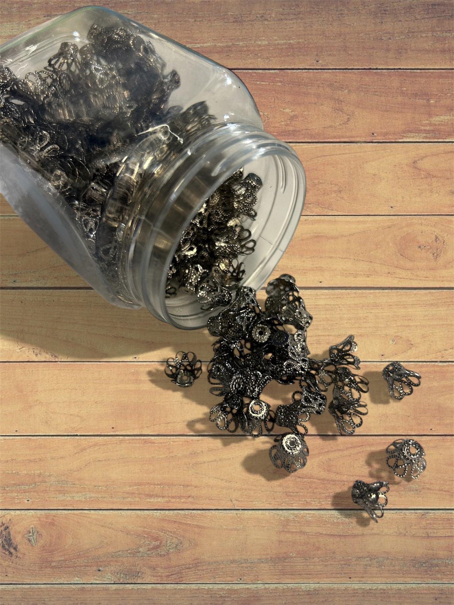 Bead Cap / Black Filigree