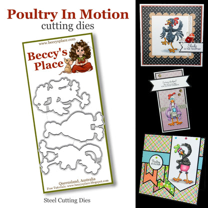 Beccy's Place - Poultry in Motion, Clear Stamp Set