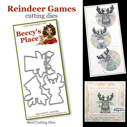 Beccy's Place - Reindeer Games, Clear Stamp Set