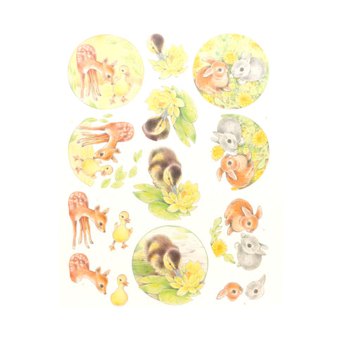 3D Diecut Sheet - Jeanine's Art / Young Animals / Ducklings & Rabbits