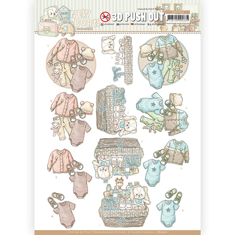 3D Diecut sheet - Yvonne Creations / Newborn / Baby Clothes