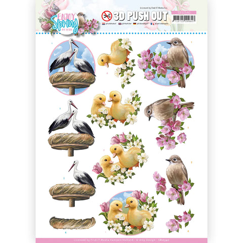 3D Diecut Sheet - Amy Design / Enjoy Spring / Birds