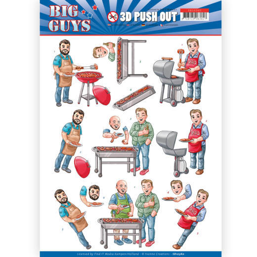 3D Diecut sheet - Yvonne Creations / Big Guys / Backyard BBQ