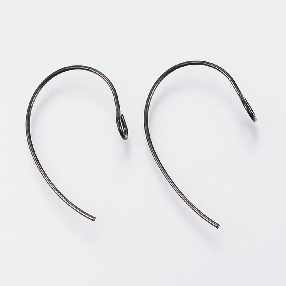 Stainless Earring Hook / Eclipse - Black