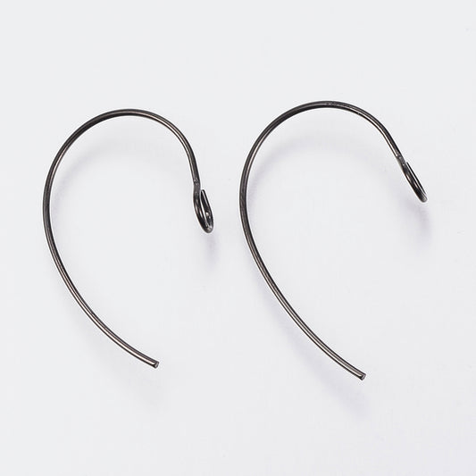 Stainless Earring Hook / Eclipse - Black