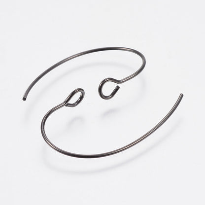 Stainless Earring Hook / Eclipse - Black