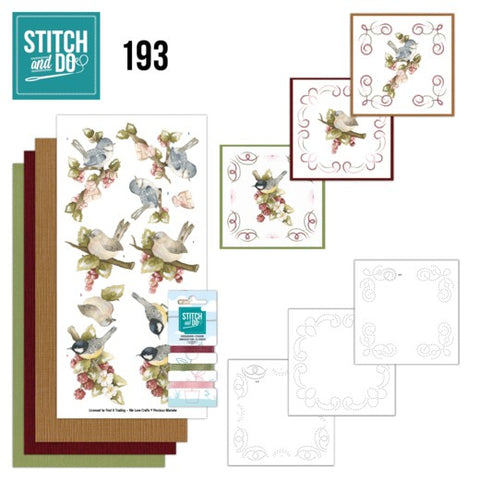 Stitch & Do Embroidery Card Kit #193 - Birds & Berries