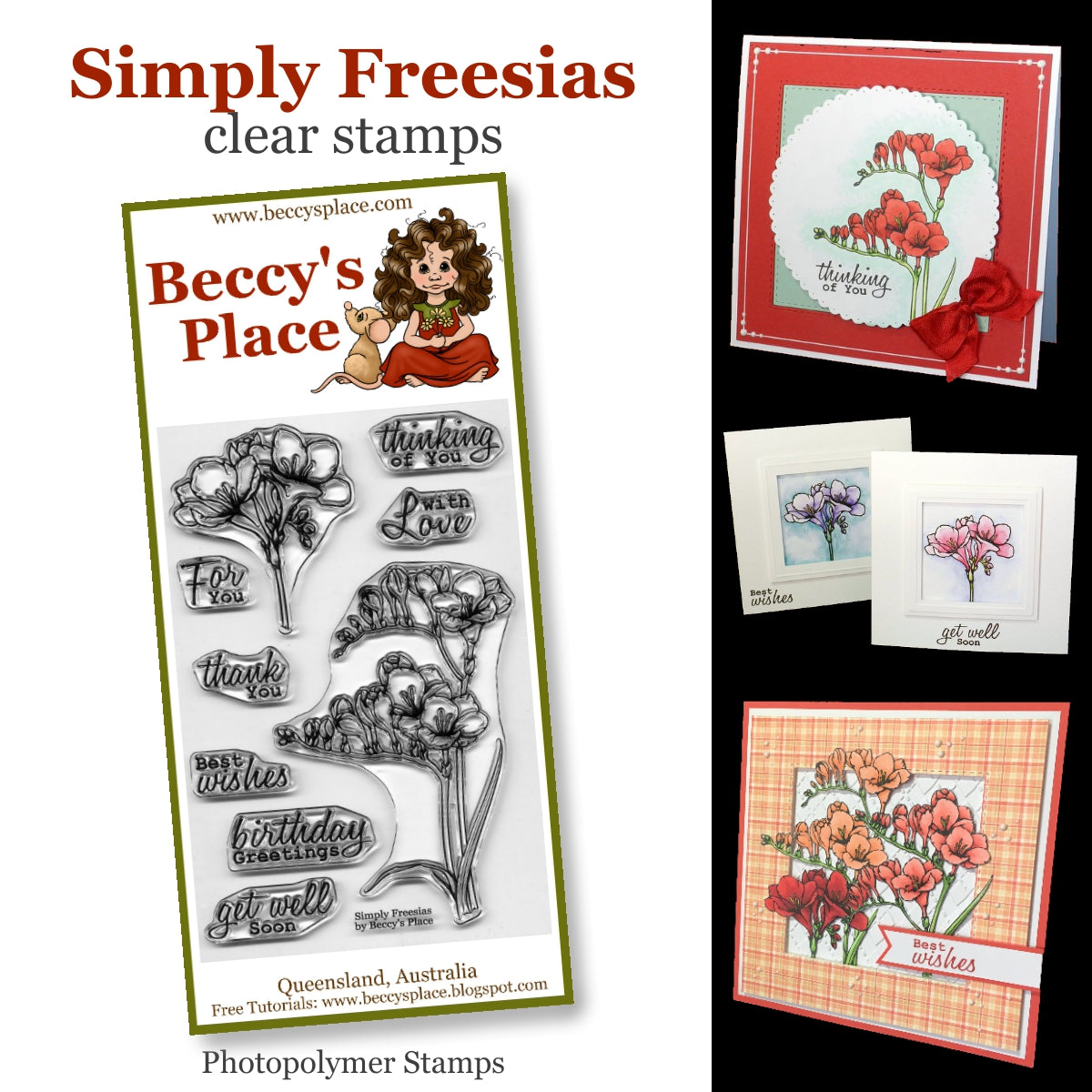 Beccy's Place - Simply Freesias, Clear Stamp Set