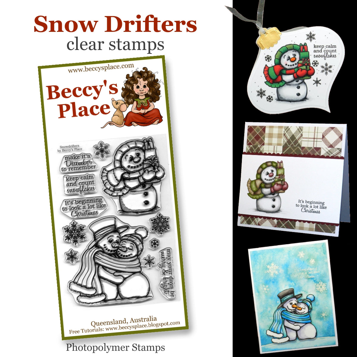 Beccy's Place - Snow Drifters, Clear Stamp Set