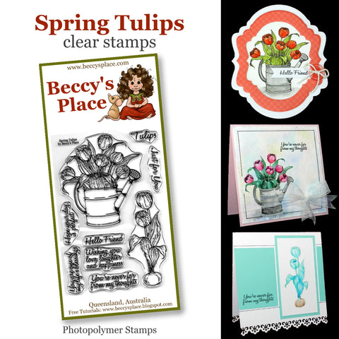 spring tulips stamp set beccy's place