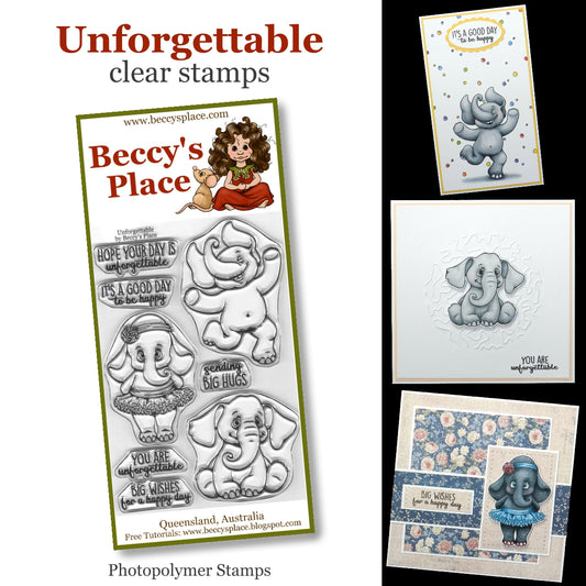 Beccy's Place - Unforgettable, Clear Stamp Set