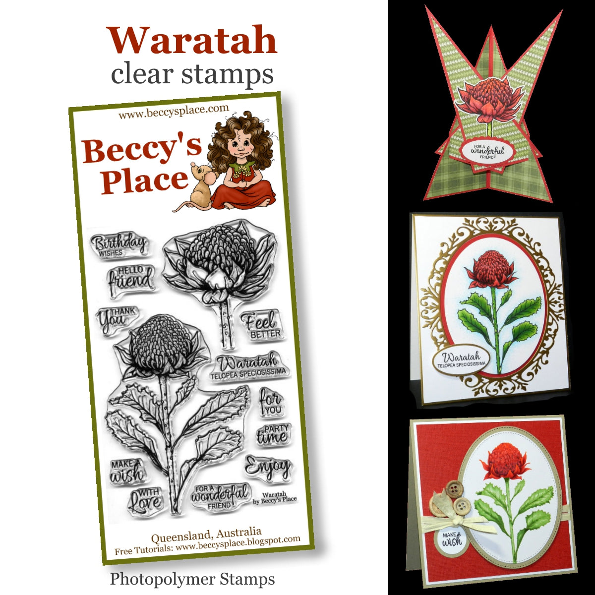 waratah stamp set beccy's place