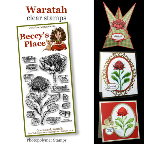 waratah stamp set beccy's place