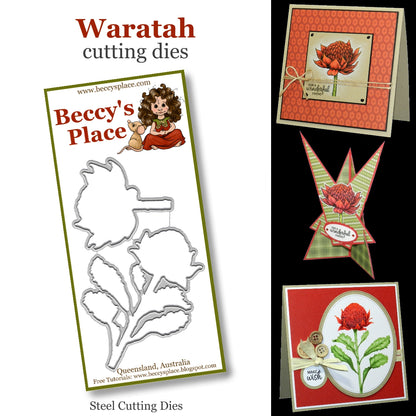 Beccy's Place - Waratah, Clear Stamp Set