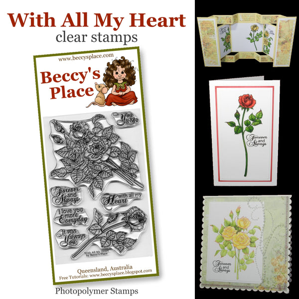 Beccy's Place - With All My Heart, Clear Stamp Set – Chain Reaction Qld
