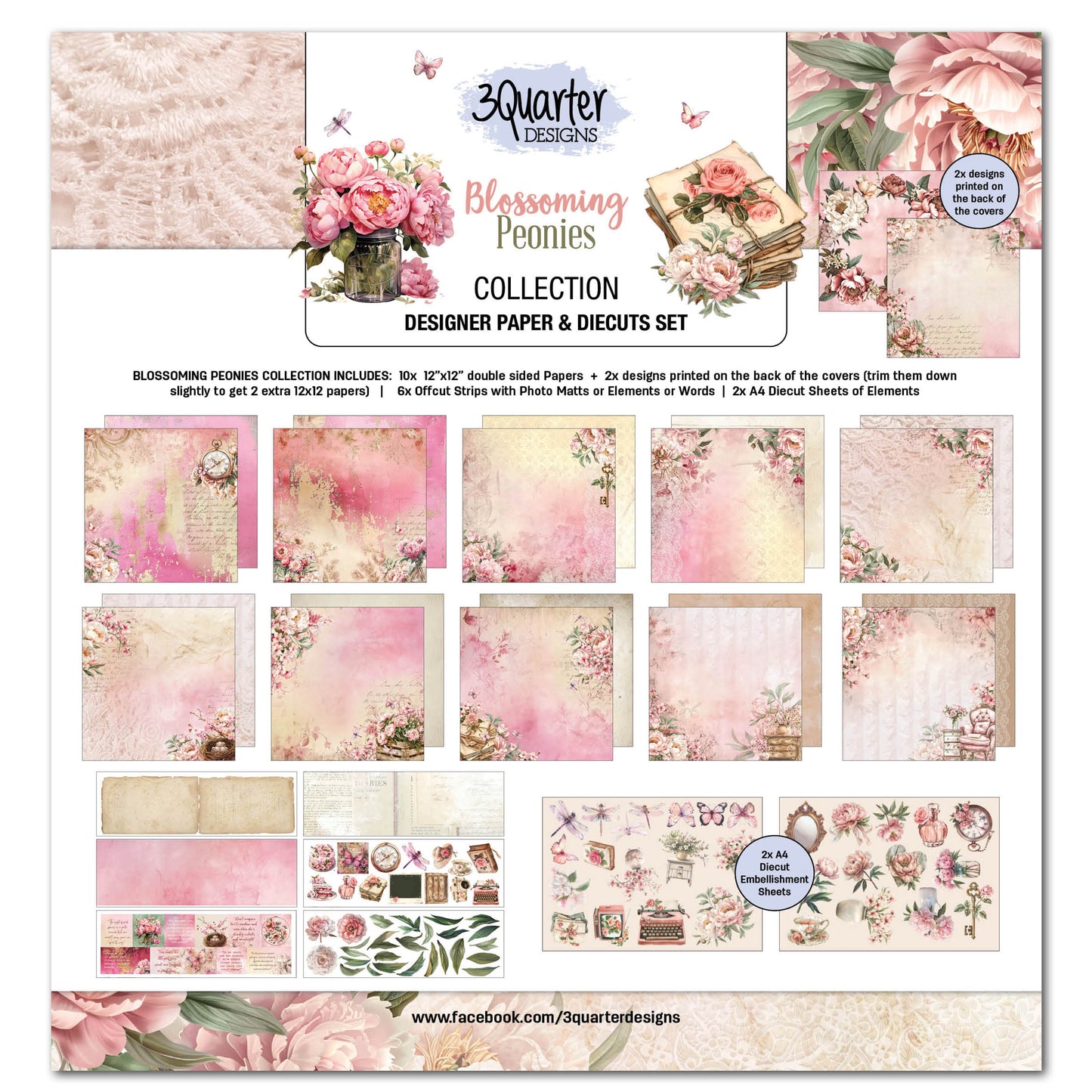 3Quarter Designs / Blossoming Peonies Collection