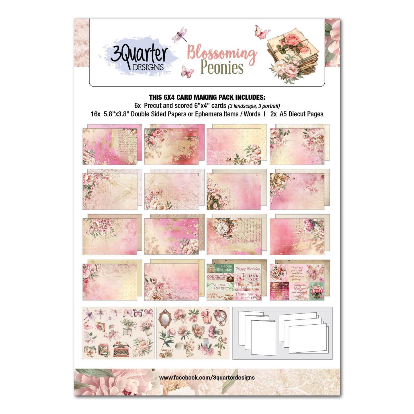 3Quarter Designs / Blossoming Peonies Collection