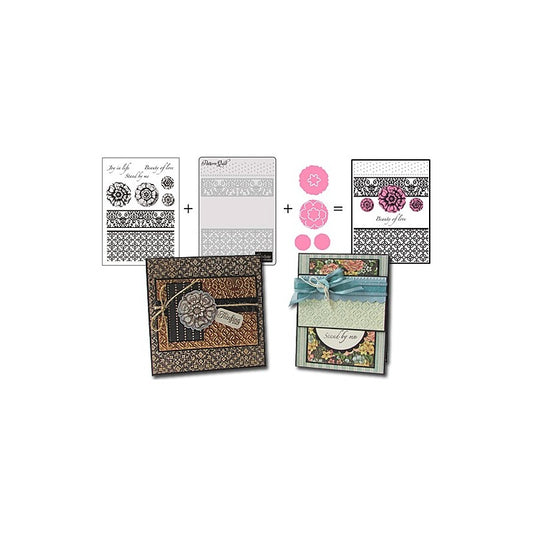 Stamping, Embossing & Die cutting set / Pattern Quilt