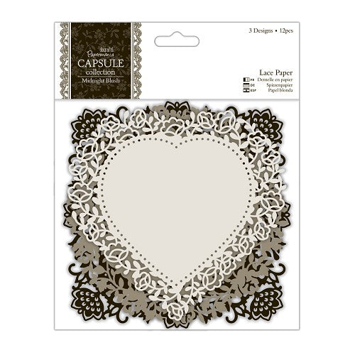 Lace Paper (12pcs) - Capsule Collection - Midnight Blush