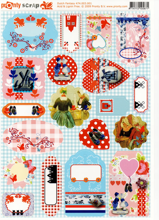 Pronty Scrap / Toppers & Tags / Dutch Fantasy