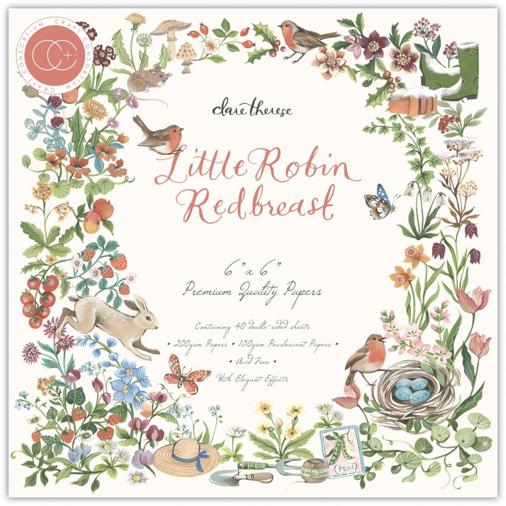 Craft Consortium 6 x 6 Paper Pad / Little Robin Redbreast