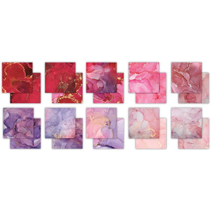 Craft Consortium 6 x 6 Paper Pad / Ink Drops - Rose