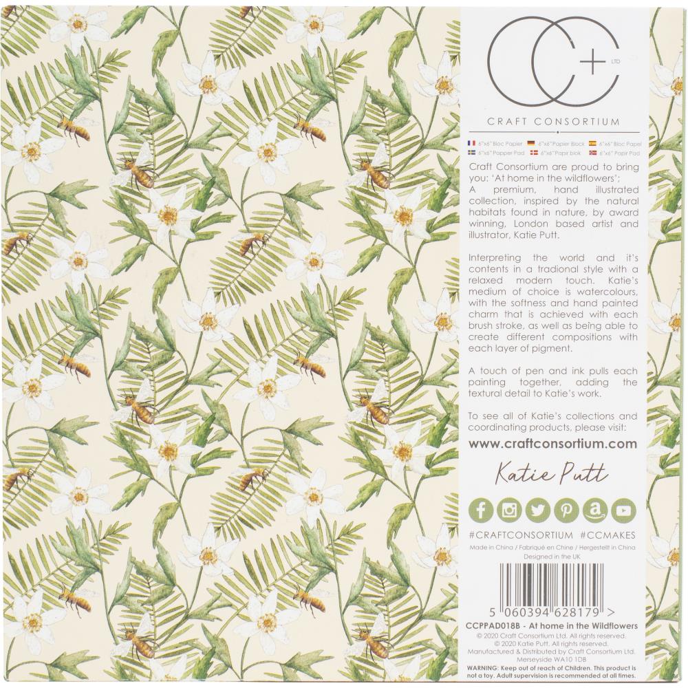 Craft Consortium 6 x 6 Paper Pad / At Home in the Wildflowers