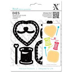 X-Cut Decorative Dies, Sewing Patches, Set of 8