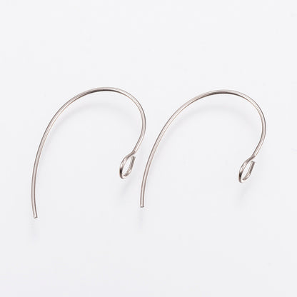 Stainless Earring Hook / Eclipse - Silver