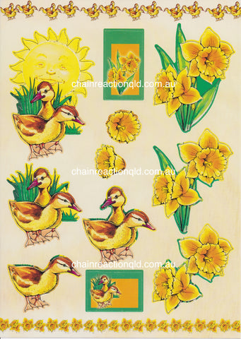 Easy 3D - Duckling and Daffodil No1 #028