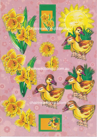 Easy 3D - Duckling and Daffodil No2 #029