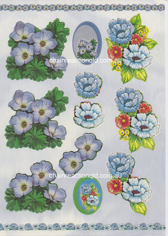 Easy 3D - Blue Blossoms #055