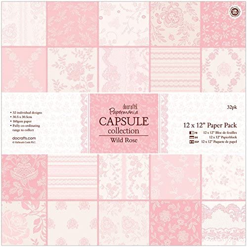 12 x 12 Papermania Capsule Collection, Wild Rose