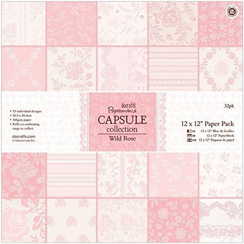 12 x 12 Papermania Capsule Collection, Wild Rose