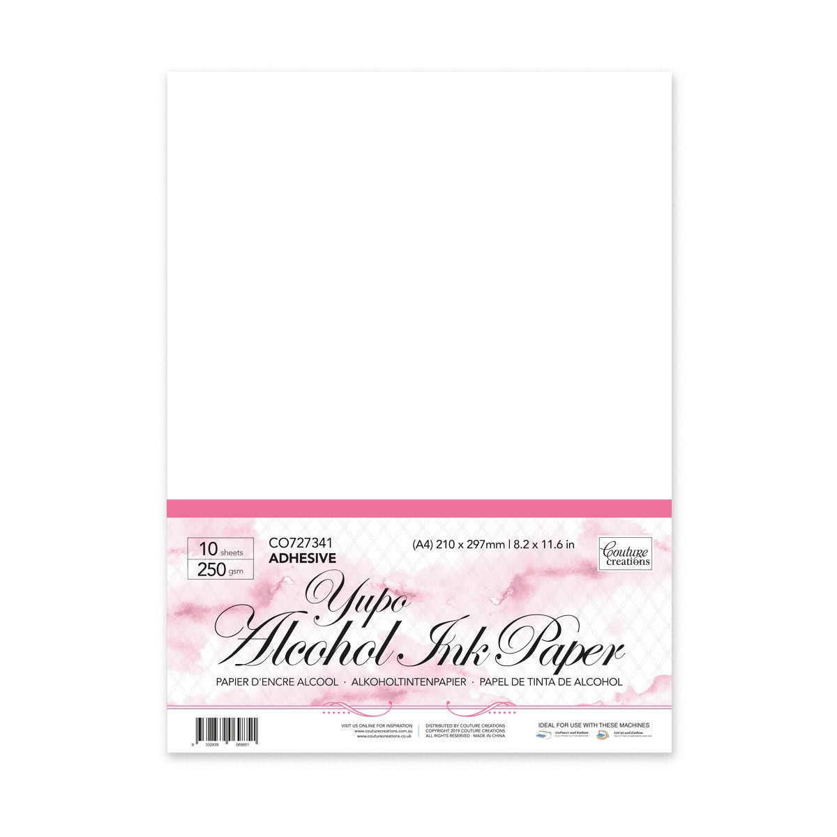 Yupo Alcohol Ink Adhesive Paper White