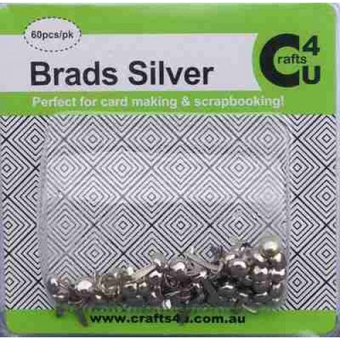 Brads / Silver 60 pack