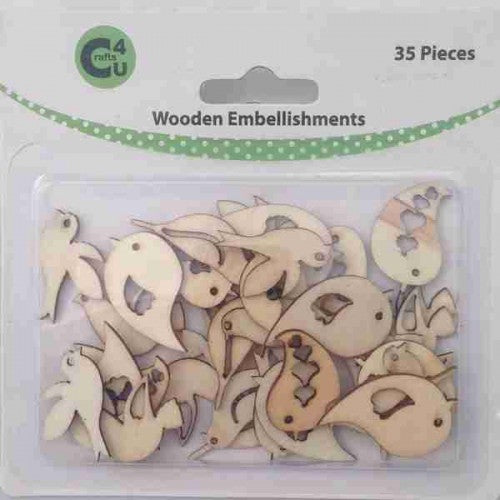 Birds - Wooden Embellishments