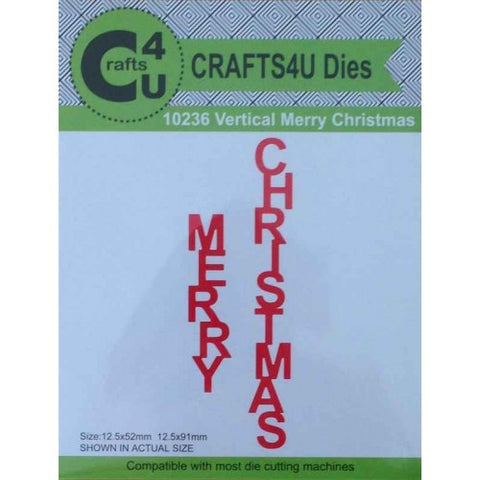 Crafts 4 U / Merry  Christmas Die vertical