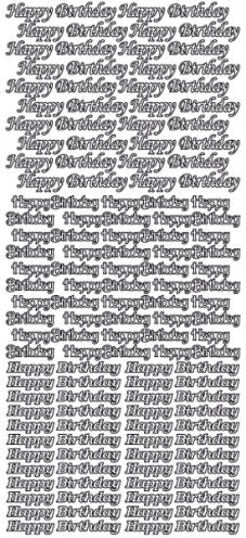 Happy Birthday small, silver