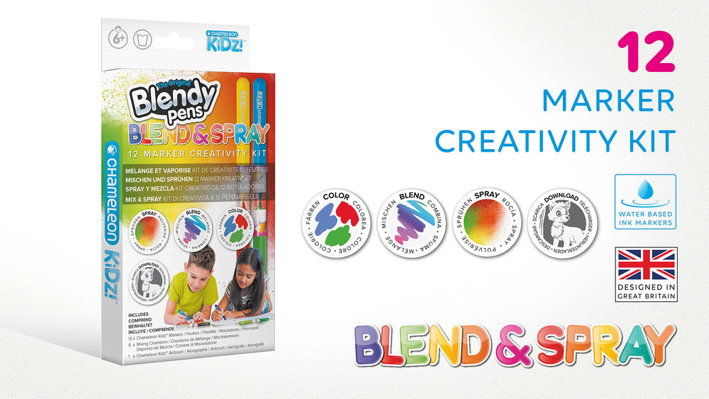 Blendy Pens 12 Marker Creativity Kit Chain Reaction Qld blendy-pens-12-marker-creativity-kit-chain-reaction-qld