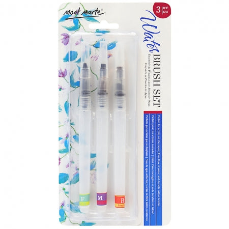 Water Brush Set Round - Fine/Med/Bold