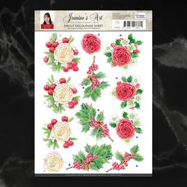 3D Diecut sheet - Jeanine's Art / Christmas Classic Rose